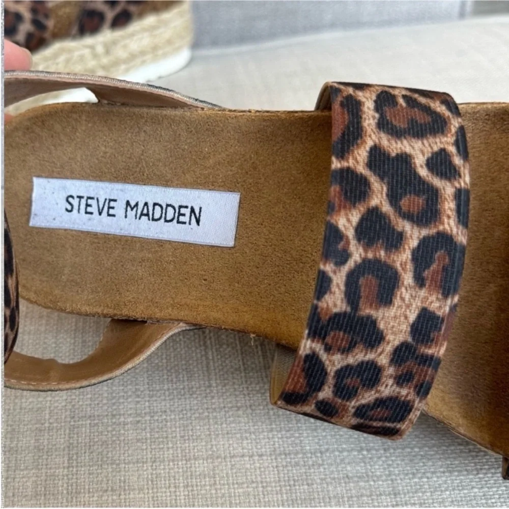 Steve Madden Brown Espadrille Platform Sandals
